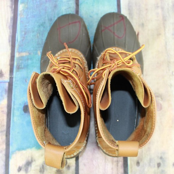 LL BEAN Uninsulated Lace-up Duck Bean Boots Sz 11 - Picture 8 of 9